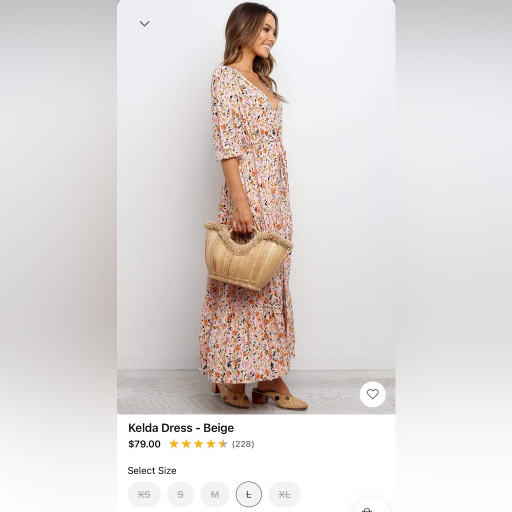 Petal & Pup | Kelda Dress Beige | Size Large